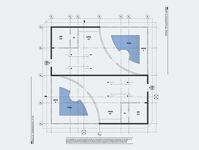 Parallel Dimension \ P.14 arrows blackandwhite blackletter blueprint design drafting grid grid layout illustration labeldesign print design prototype vector