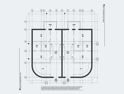 Parallel Dimension \ P.19 application architecture black and white blueprint design illustration minimal minimalism print design printing vector