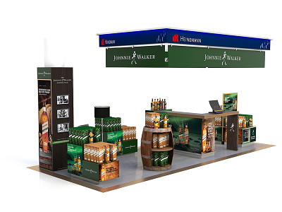 Johnie Walker Hamburg Exhibition Stand 3ds max corona stand design