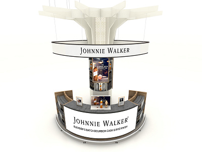 Johnie Walker 3ds max corona stand design