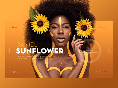 Sunflower Dribble ui design web design