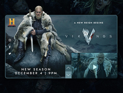 Vikings Season 6 - Concept Website Design concept design ui uidesign uiux web webdesign