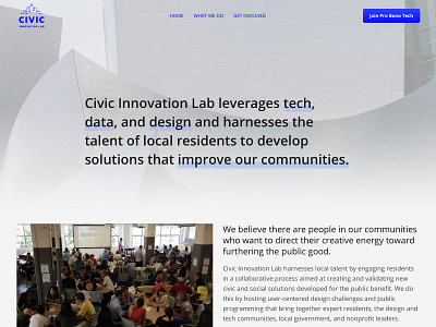 Civic Innovation Lab branding civictech community design marketing mobile mobile ui non profit non-profit nonprofit nonprofits ui ui ux web