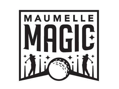 Maumelle Magic arkansas golf illustration logo magic vector