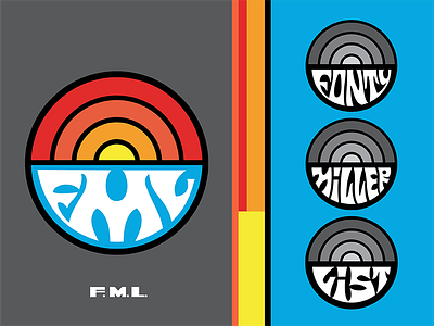 F.M.L. - RLAS chicago classic design hippy light logo mark retro rlas sun vector