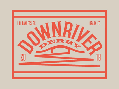 Downriver Derby - secondary mark arkansas derby futbol little rock logo mark river soccer