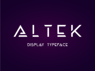 Altek - Display Typeface abstract business company corporate design display font line minimal science technology typeface