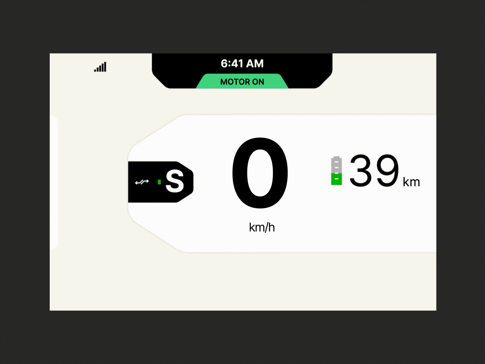 EV Bike Dashboard Animation