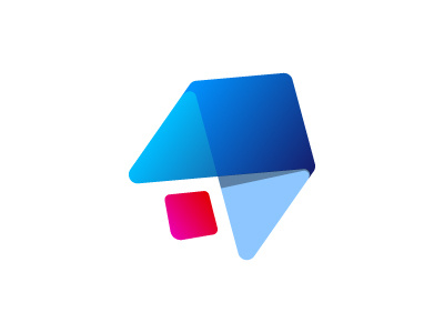 Identity- Aimperior Technologies agency arrow blue clean design elegant grow icon logo material pink up