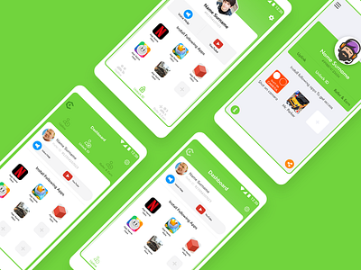 Dashboard - app UI Design app application clean dashboard design green mobile ui ux