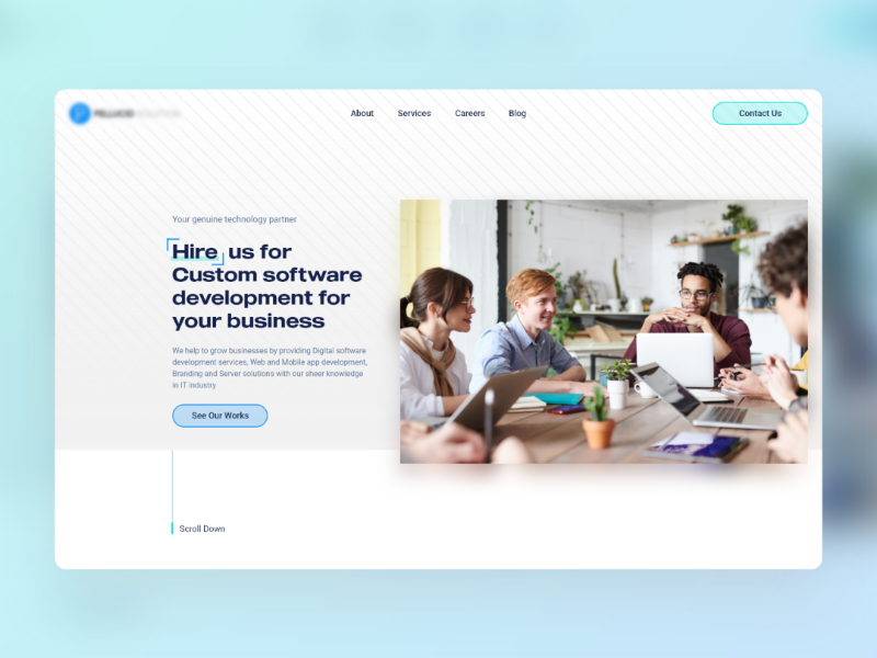 Hero Exploration for software agency digital ux ui web clean website agency software page exploration hero home