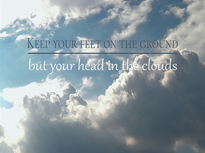 Head In The Clouds Dribbble graphic design inspirational poster