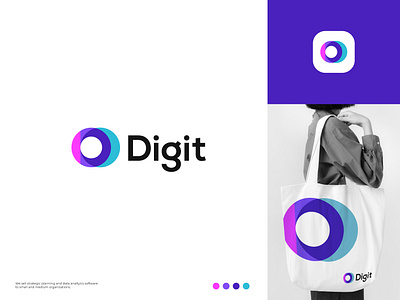 Digit Logo - logo/ icon/ Digital logo. branding design graphic design icon logo logomark tech
