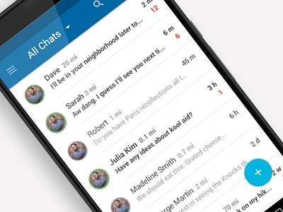 Chat Inbox Material Design android chat inbox material mobile