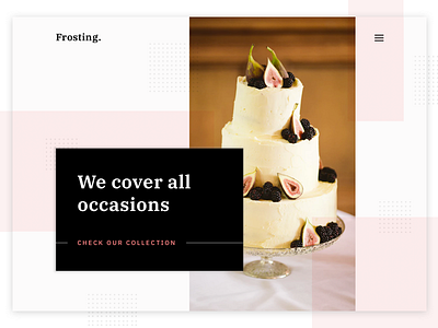 Patisserie - Landing Page Construction cake clean ui landing page minimal pastry pattern ui design website design