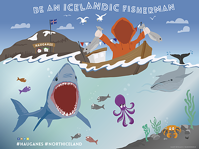 Be an Icelandic Fisherman illustration sign