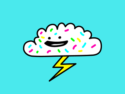 Mr Sprinkles bolt cloud fluffy fun happy lightning sprinkle sprinkles