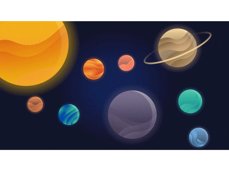 Solar System Animation animation illustration illustration art illustration design illustrator planets planets illustration solar system