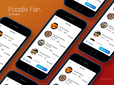 Foodie Fan android app app design food app ios isometric mobile ui