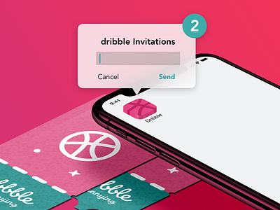 2 dribble invitations ! ai dribble invitations invite ui ux