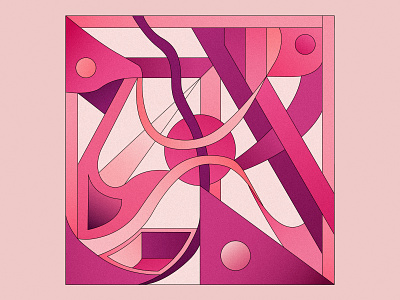 Dribbble Debut abstract basketball colorful debut debut shot debutshot digital dribbble geometry gradient illustration pink