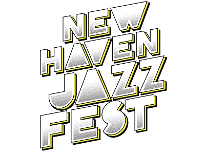 New Haven Jazz Fest – Key Art Typography design gig art graphic design hand lettering illustration merch design merchandise typography