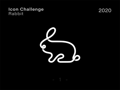 Icon Challenge - Rabbit animal branding design graphic icon illustration lineart logo mark rabbit symbol ui