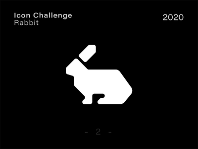 Icon Challenge - Rabbit animal art branding design graphic icon illustration logo mark rabbit symbol ui vector