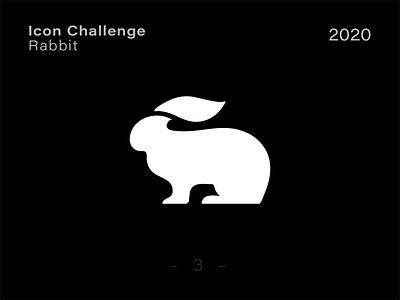 Icon Challenge - Rabbit animal branding design graphic icon illustration logo mark rabbit symbol ui vector