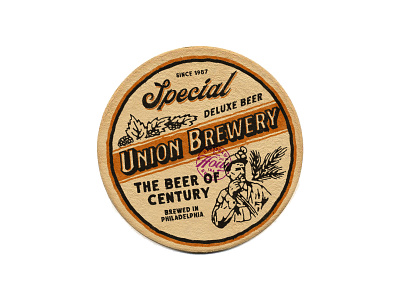 Union Brewery badge design badges branding illustration old t shirt design vector vintage vintage badge vintage design