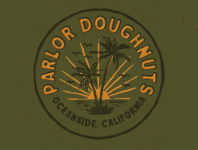 Parlor Palm badge design branding handdrawn illustration t shirt design typography vector vintage vintage badge vintage design