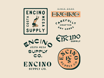 Encino Supply Co. badge design branding illustration t-shirt design vector vintage vintage badge vintage design