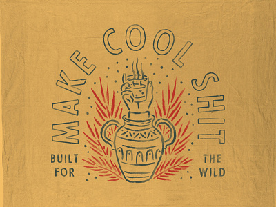 Make Cool Shit badge design badges branding design for sale illustration t shirt design vector vintage vintage badge vintage design