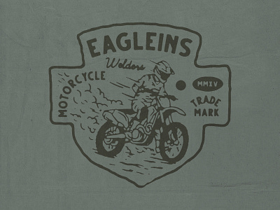 Eagleins badge design branding illustration motocross motorcycle t shirt design vintage