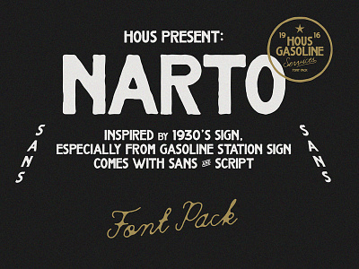Narto badge design branding display font gasoline handdrawn illustration lettering sans t shirt design typography vintage vintage badge vintage design