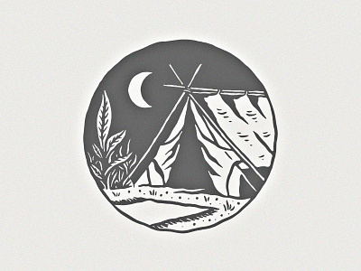 Simply Tent badge badge design handdrawing handdrawn illustration logo nature vintage wild