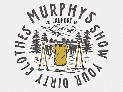 Murphys badge design badges branding handdrawn illustration t shirt design vector vintage vintage badge vintage design