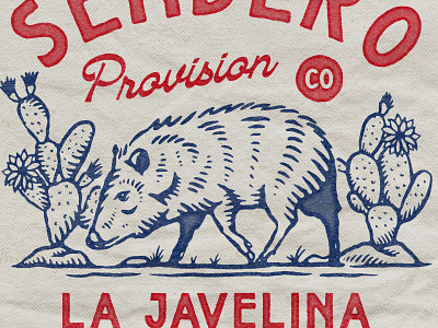 La Javelina apparel badge design handdrawn hat design javelina merchandise pig texture tshirt design vintage design