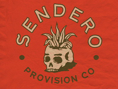 Sendero Provisions Skull badge design branding clothing illustration t shirt design typography vintage vintage badge vintage design