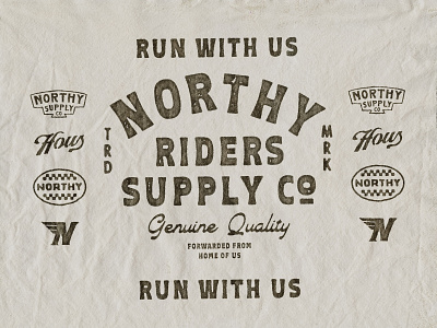 Run With Us badge design branding handdrawn illustration motorcycle t shirt design vector vintage vintage badge vintage design