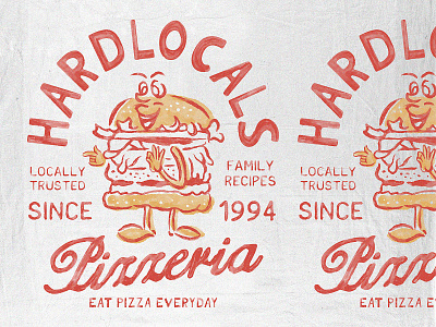 Pizzeria available badge burger design logo pizza restaurant retro vintage