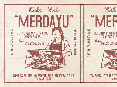 Toko Roti Merdayu available badges handdrawn illustration logo retro vintage