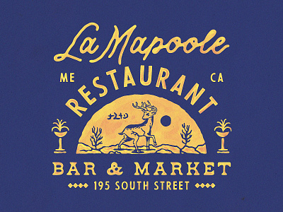 La Mapoole badge design badges branding handdrawn illustration t shirt design vector vintage vintage badge vintage design