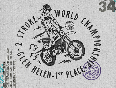 Sea of Seven: Glen Helen badge design branding clothing handdrawn illustration motocross motorcycle t shirt design vintage vintage badge