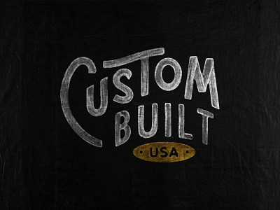 Custom Built USA american badge design badges custom custom motorcycle handdrawn retro usa vintage