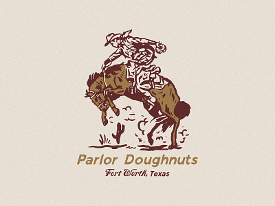 Parlor Doughnuts badge design branding design illustration logo t-shirt design vintage vintage badge vintage design