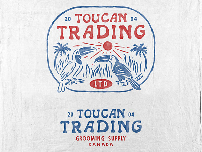 Toucan Trading badge design branding design illustration t-shirt design vintage vintage badge vintage design