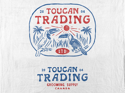 Toucan Trading badge design branding design illustration t shirt design vintage vintage badge vintage design