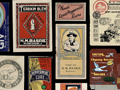 Vintage Indonesia Packaging badge design badges branding cigarette illustration packaging vintage vintage packaging