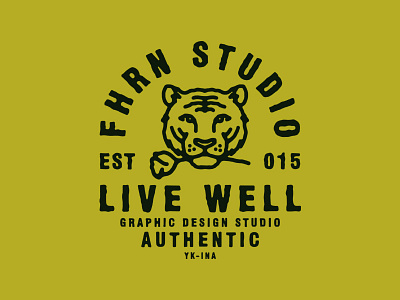 FHRN Studio adventure authentic badges culture folk graphic design lion old rose studio vintage wild